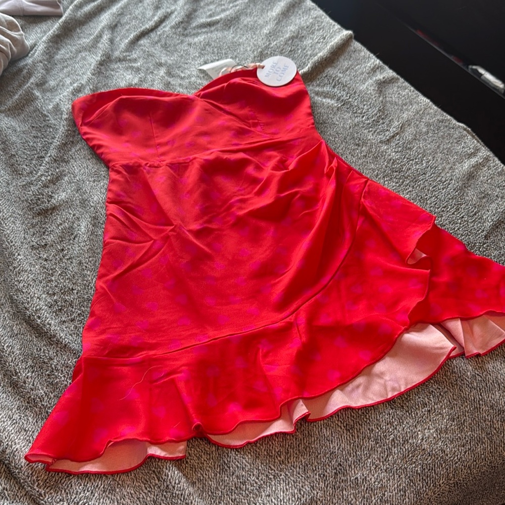Red revolve mini dress